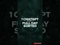 1 ChatGPT Prompt = Full Day Sorted 💀🔥#chatgpt #aitools #productivity #villagecoder #shorts #viral