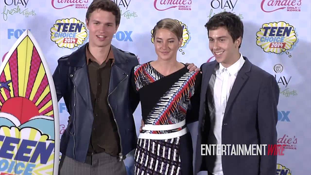Shailene Woodley, Ansel Elgort, Nat Wolff 2014 Teen Choice Awards Press Room