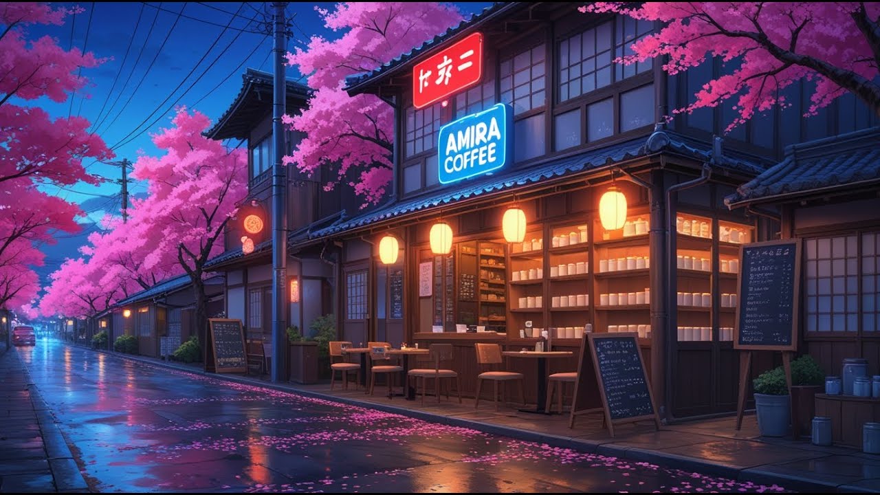 Focus Like It’s 1989 ☕ Rainy Lofi Chillhop in a Cozy Retro Coffee Shop Ambience