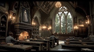 Study with Me at Hogwarts | 24/7 Live Ambience | Fireplace, Writing Sounds & Subtle Magic ✨
