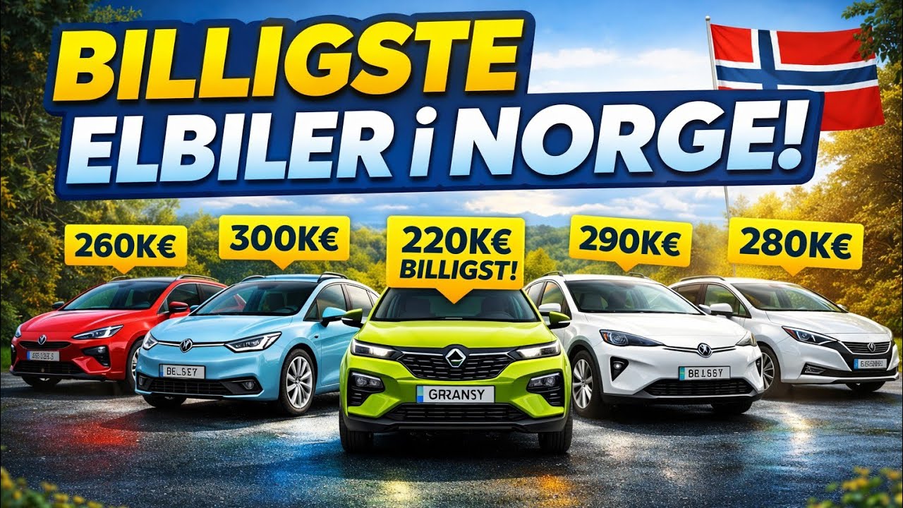 De billigste elbilene i Norge i 2025 – Hvilken bør du velge?