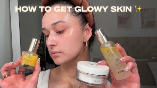 How to get Glowy/Glassy skin | d’Alba skincare routine ✨