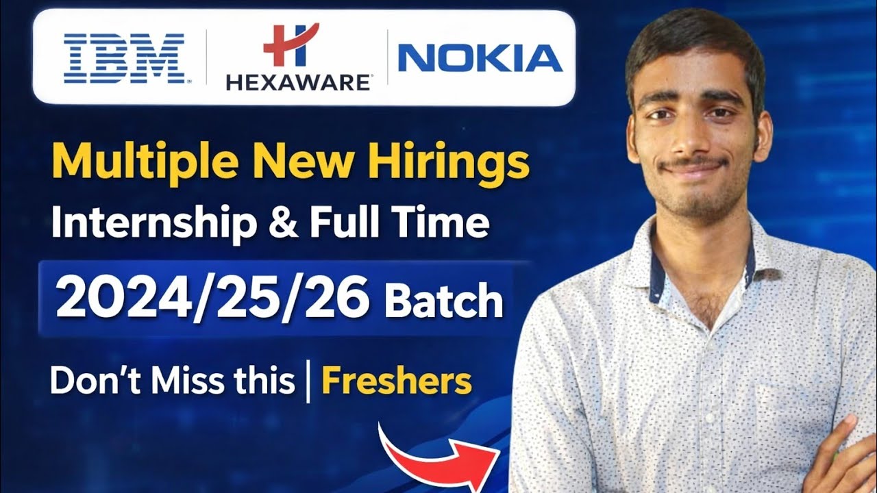 IBM, Hexaware, Nokia Hiring 2026 | Freshers Drive | Apply Now - YouTube