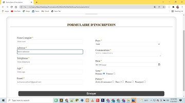 Comment créer un formulaire en html et css