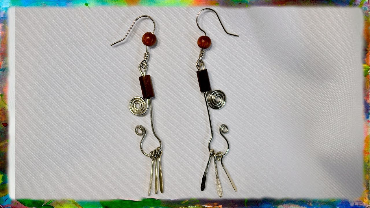 how-to-make-simple-earrings-with-dangling-flares-youtube