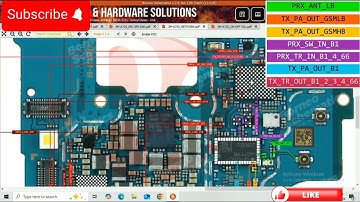 Samsung A72 network and signal diagram | samsung a725 antenna ways and circuits borneo