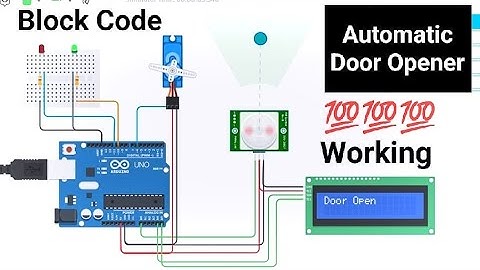 automatic door closer |  arduino door tinkercad | tinkercad door l automatic door tinkercad