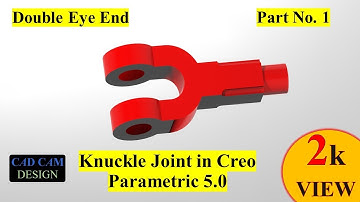 CREO PARAMETRIC 5.0 TUTORIAL /DOUBLE EYE END DESIGN IN CREO PARAMETRIC /KNUCKLE JOINT /Part 1.