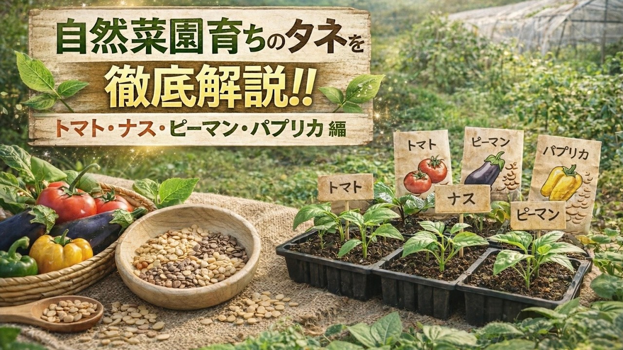 自然菜園育ちのタネを徹底解説！！　トマト、ナス、ピーマン、パプリカ編