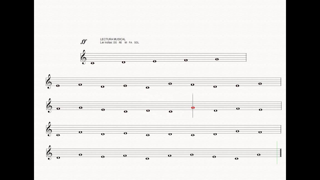 Leer las notas do re mi fa sol. YouTube