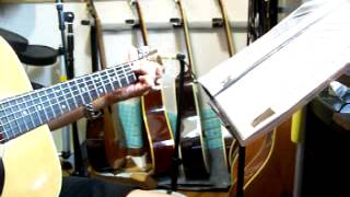 Aria Dreadnought D-40 by R.Matsuoka with new strings Demo
