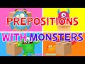Fun learning with monsters prepositions for kids  4k