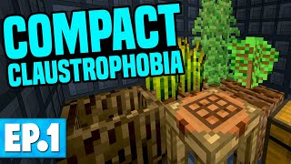 Minecraft Compact Claustrophobia | A NEW KIND OF 'SKYBLOCK'! #1 [Modded Questing Skyblock]
