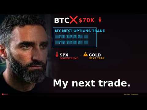 Bitcoin Loses $70K — My Next Options Trade — SPX Downtrend Continues — Gold's Next Trap