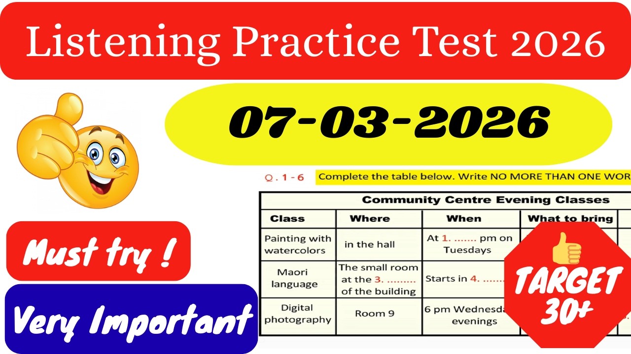 IELTS LISTENING TEST 2026 | IELTS LISTENING PRACTICE TEST WITH ANSWERS 2026
