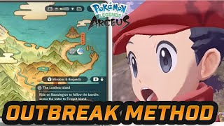 MASS OUTBREAK SHINY HUNTING GUIDE! In Pokemon Legends Arceus