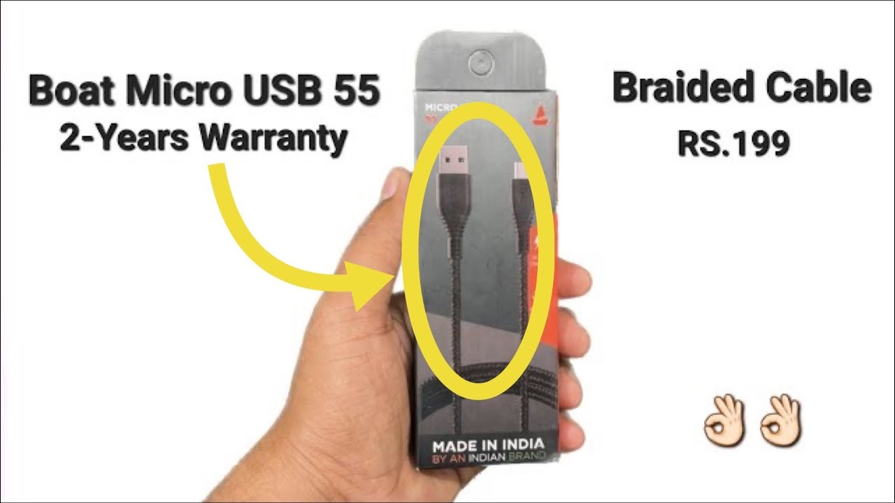Boat Micro USB 55 Braided & Tangle Free Charging Cable Review Rs
