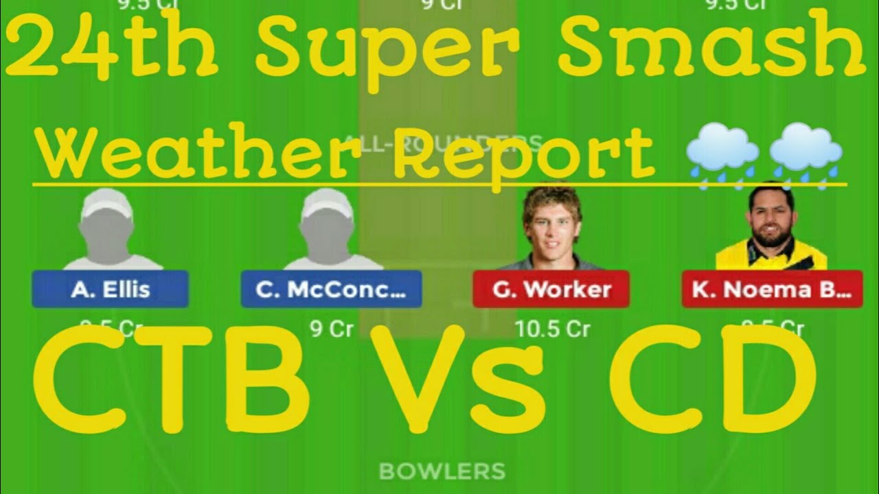 CTB Vs CD | CTB Vs CD Dream11 | CTB Vs CD Dream11 Team | 24th Super Smash T20 CTB Vs NK Dream11 ||