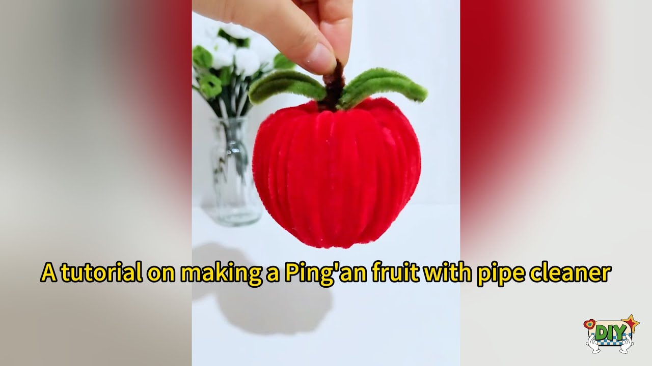 Pipe cleaner Christmas Apple Tutorial#diy #handmade #christmas #giftcraft #craft #video