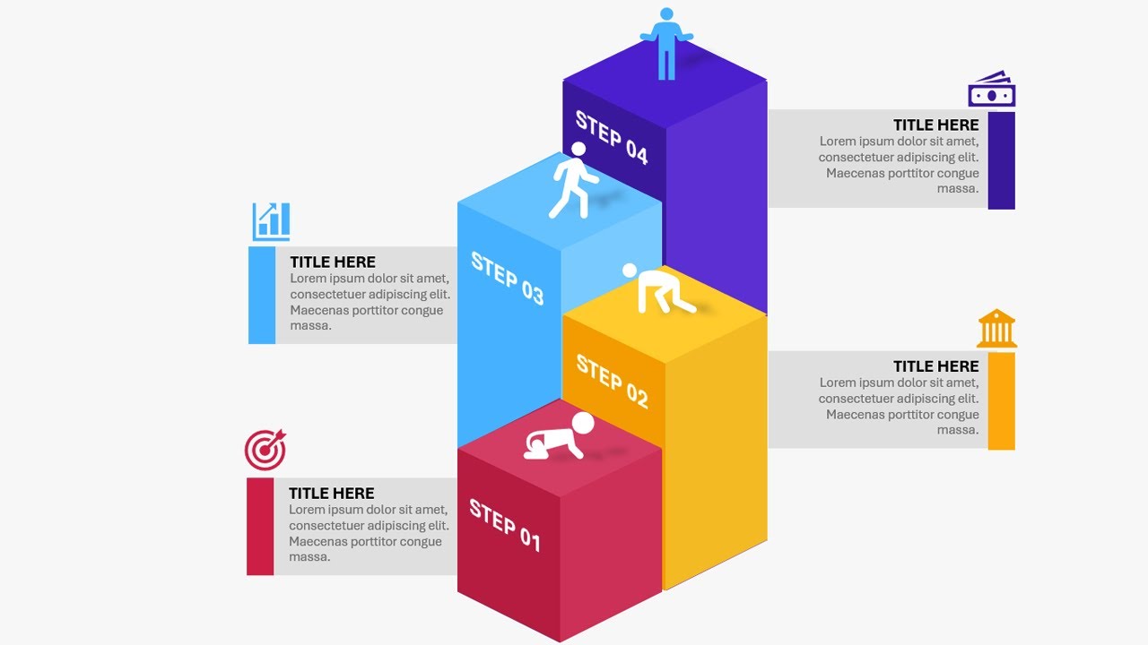 Create 4-Step Infographic Slide in PowerPoint