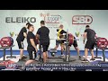 World Masters 1 Record Bench Press equipped with 310 kg by Volodymyr Rysiyev UKR in 93kg class