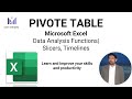 Microsoft Excel Full Course|How to use Pivot Tables|Data Analysis| Slicers, Timelines #excelcourse