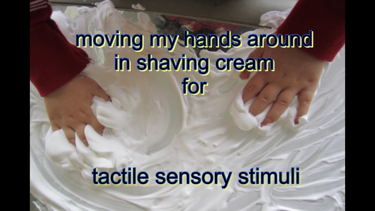 autism tactile sensory play moving my hands around in shaving cream ...
