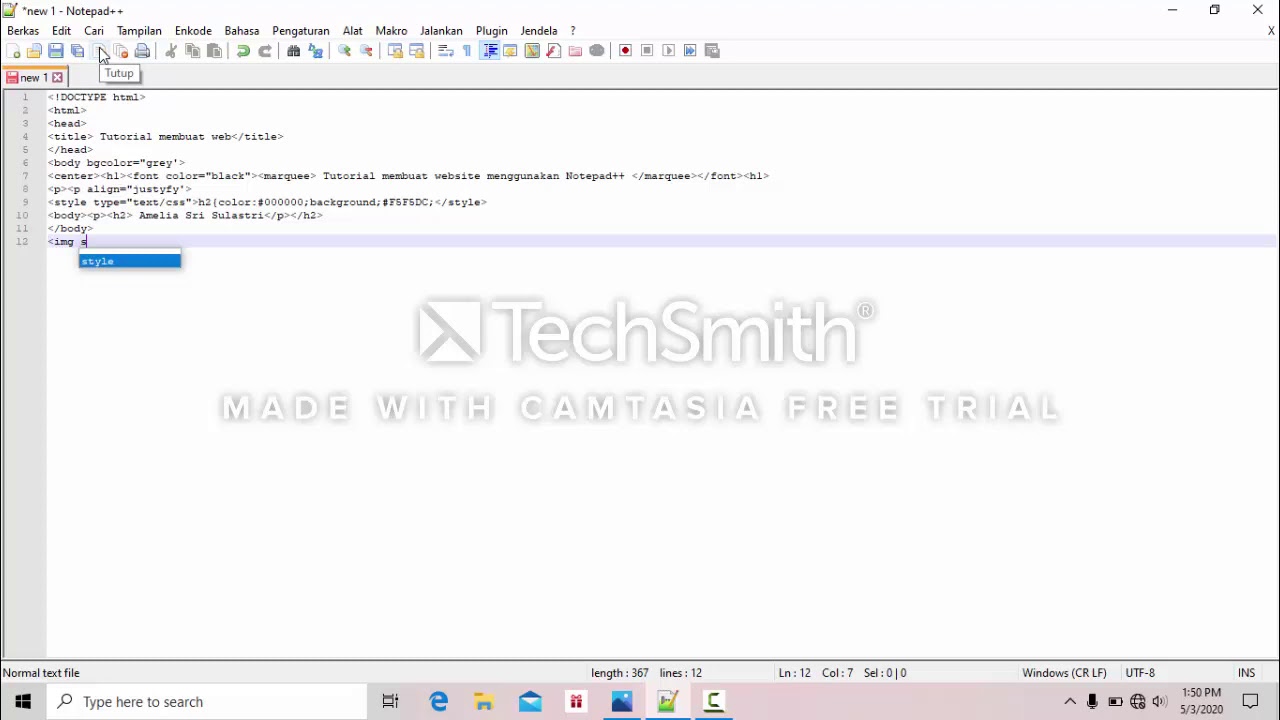 Website Made From Notepad Html Cara Membuat Website Berbasis HTML dengan Notepad++ - YouTube