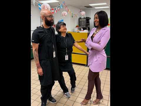 Ernestine is being fake nice with the lunch staff to see if she can get the scoop from them!