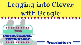 Logging into Clever with Google