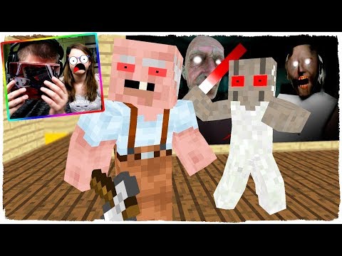 Granny Vs Grandpa Animacion Escuela De Monstruos Minecraft Video Reaccion - roblox escape de jason en el campamento de viernes 13