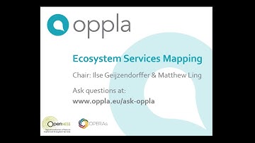 Oppla Webinar: Ecosystem Services Mapping