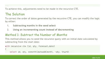 How to Add Date(month) in the Correct Order Using Recursive CTE in SQL