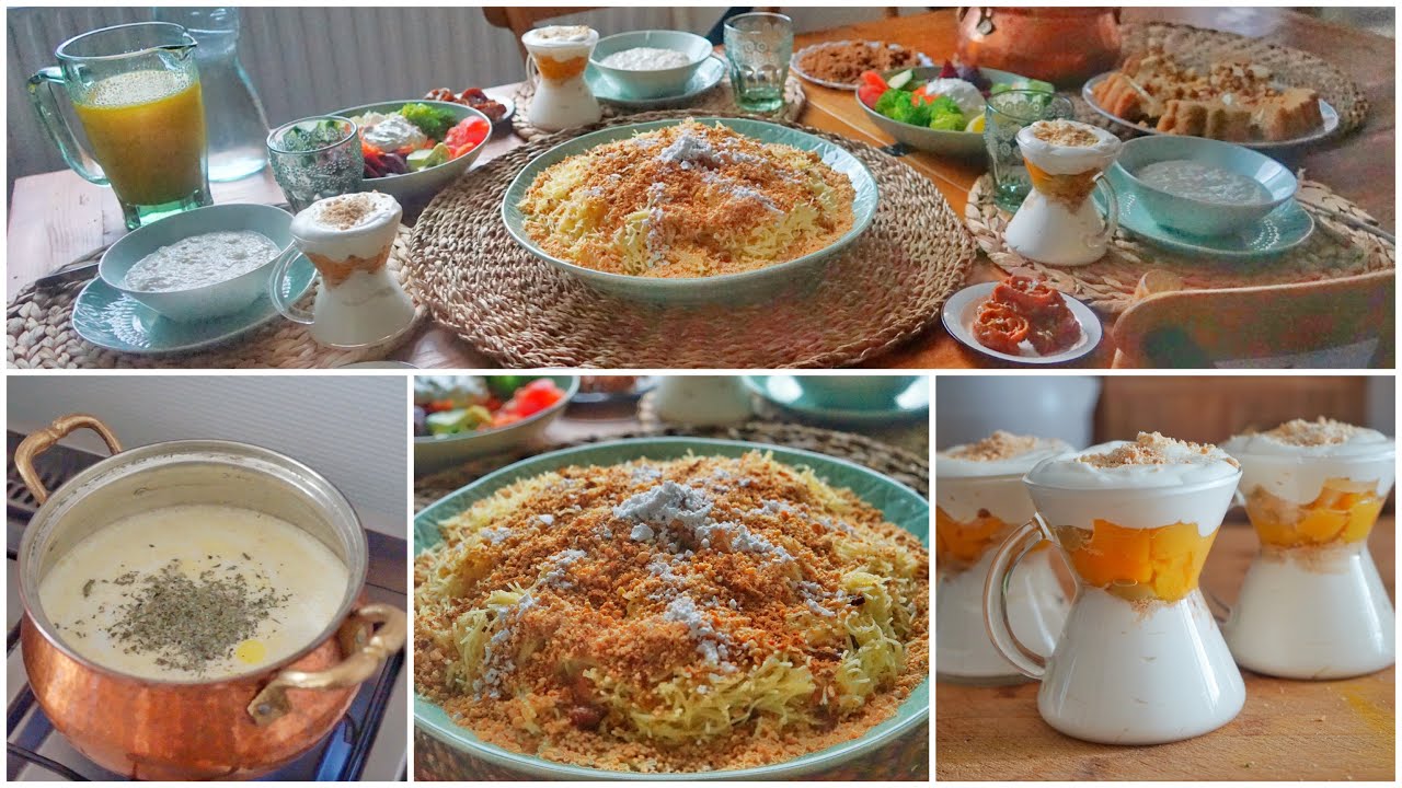 أيام من رمضان 2023: يوم الجمعة السفة المدفونة كريما بالفواكه حسوة الشعير و سلطة خضر مشكلة