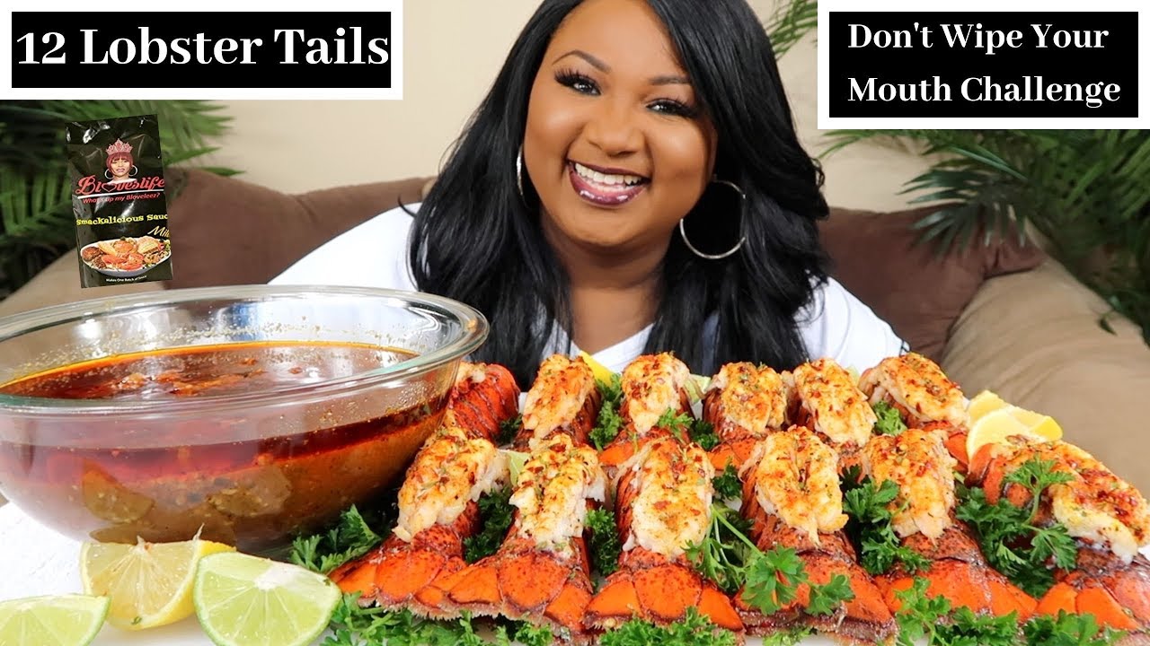 12 LOBSTER TAILS MUKBANG + BLOVES SMACKALICIOUS SAUCE | DON'T WIPE YOUR MOUTH CHALLENGE