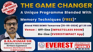 FREE Boosting Program and Advanced Memory Techniques | by Raj Kumar Sir for your SSC CGL PREPARATION