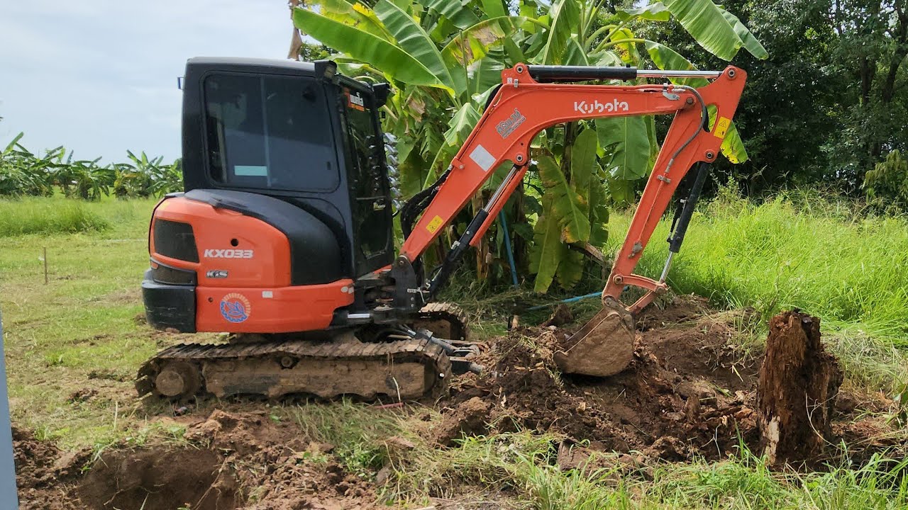 มาดู...Kx033 รถขุดเล็กคูโบต้า ลงหน้างานผู้รับเหมา สมถนะคล่องตัวดี เหมาะสำหรับพื้นที่แคบได้อย่างลงตัว