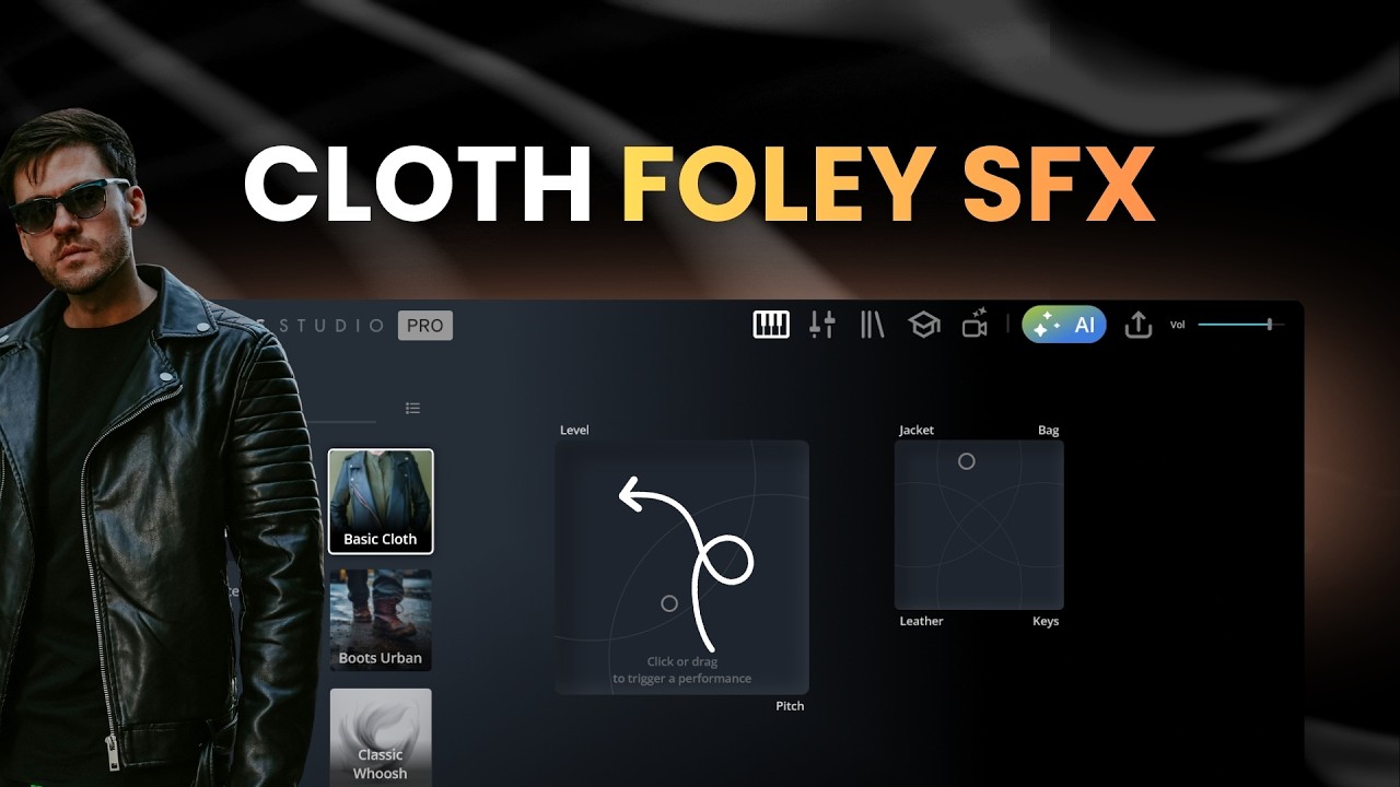 How to create Cloth Foley sound effects with Krotos Studio