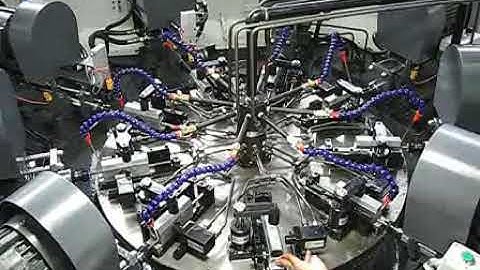 horizontal 8 spindle 9 station rotary drilling and tapping machine for door closer oil hole