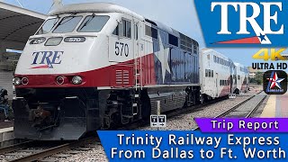 4K The Trinity Railway Express An Excellent Commuter Service In Texas Tre Dallas - Fort Worth