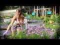 JUNE GARDEN TOUR - ALONE & OFF THE GRID in the WOODS | Turning My SAILBOAT OFF GRID - VLOG 171