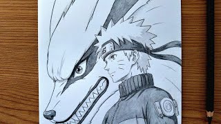 How To Draw Naruto And Kurama Step By Step || Anime Fanart Drawing