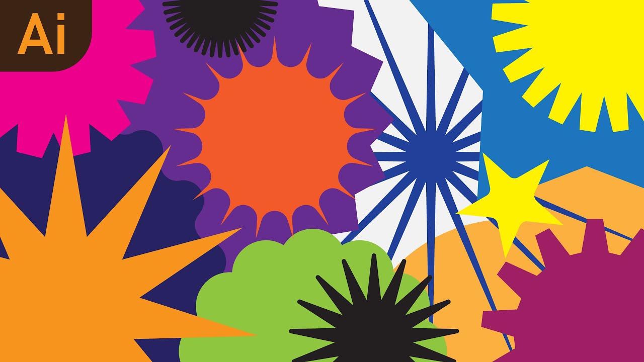 Как рисовать и настраивать звёзды в Adobe Illustrator | Советы по использованию инструмента «Звёз...