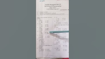 English Olympiad 2022 -23 class 4th &5th