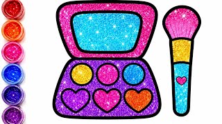 Cute Makeup Set Coloring for Kids Learn Colors with Easy Makeup Drawing Fun Coloring
