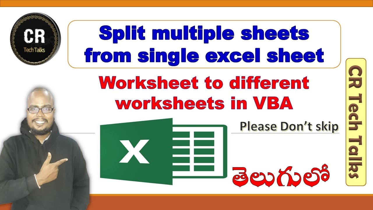  Split worksheet into multiple sheets split Master Sheet into multiple sheets MS Excel 