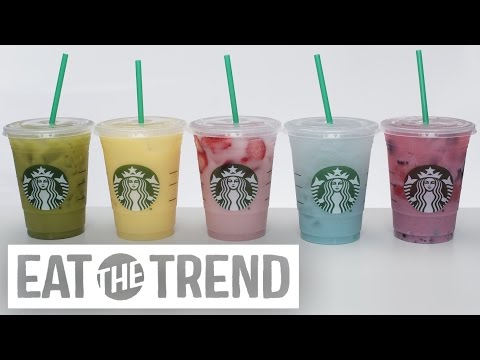 how-to-make-starbucks-rainbow-drinks-|-eat-the-trend