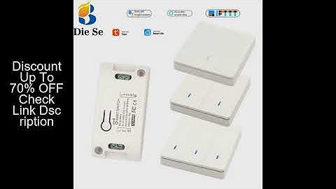 Diese Smart Light Switch Push Button WiFi/433Mhz Wireless Remote Control Wall Switch AC85~220V Contr