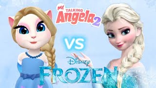 Frozen Elsa Vs Angela | My Talking Angela 2 | Mytalkingangela2 #video #mytalkingangela2 #frozen