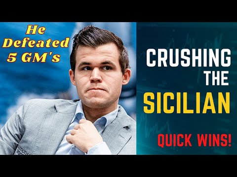 Magnus Carlsen Uses The Wing Gambit to Beat 5 GM's